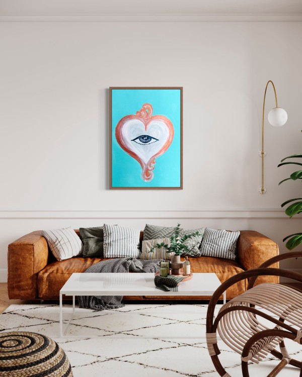 Corazón espejo - Impresión sobre lienzo