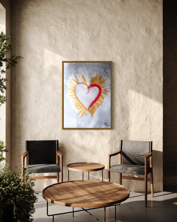 Corazón alado - Impresión sobre lienzo