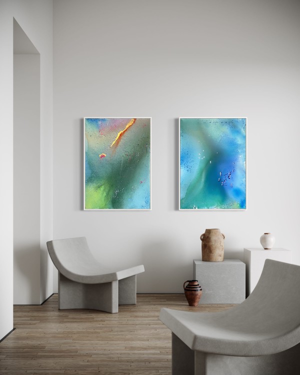 Alma en calma (BE WATER + RAIN DANCE) - Impresión sobre lienzo